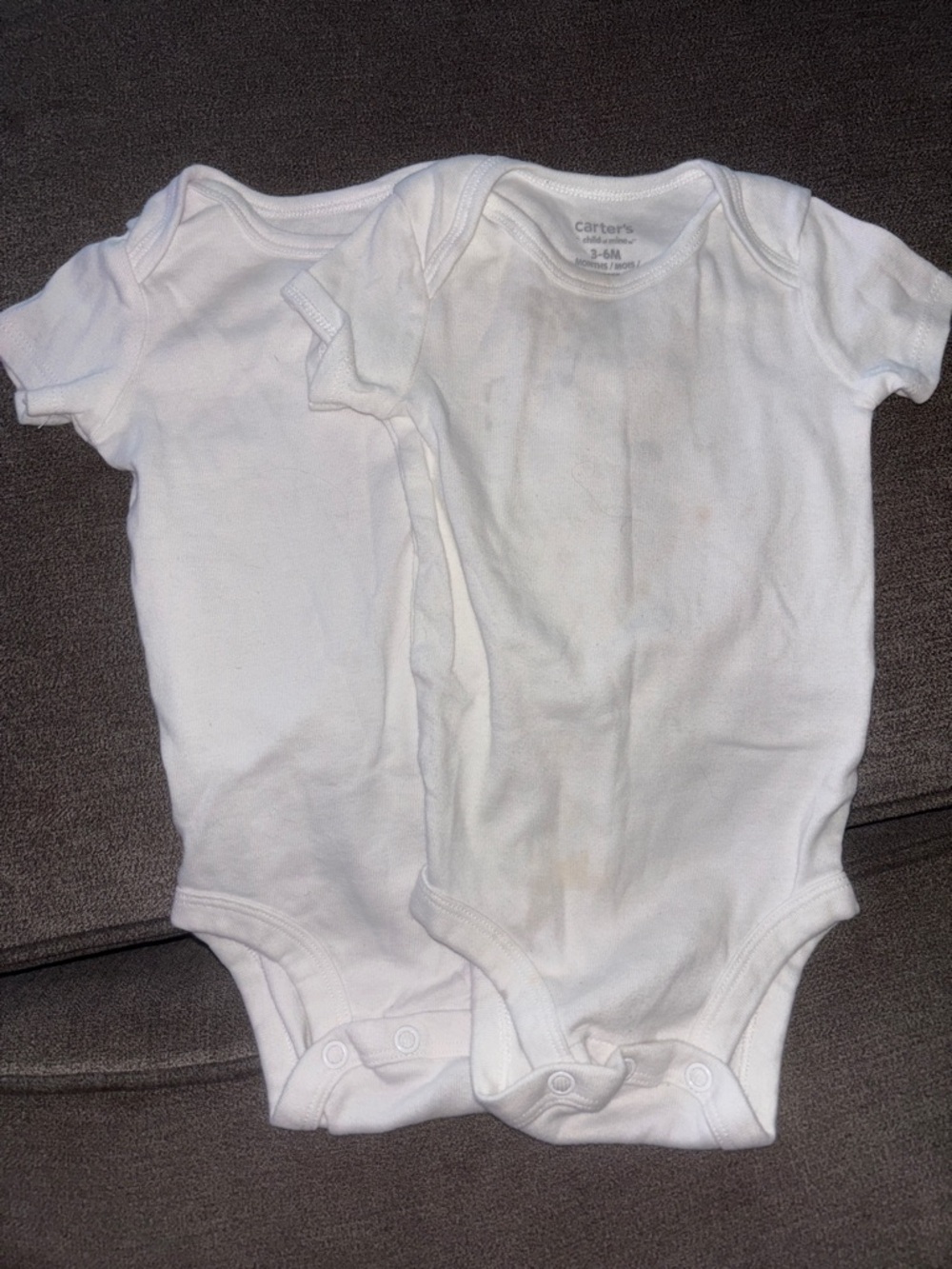 Carter's White Short-Sleeve Baby Bodysuit 2-Pack